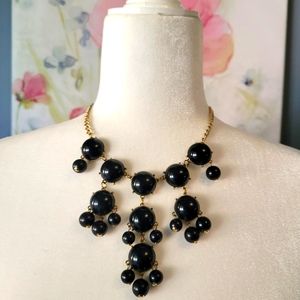 Costume Fashion cleavage Jewelry Faux  Black Beaded Drop Necklace